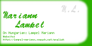 mariann lampel business card